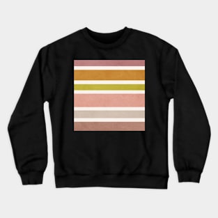 Abstract stripes, Boho style art, Mid century art Crewneck Sweatshirt